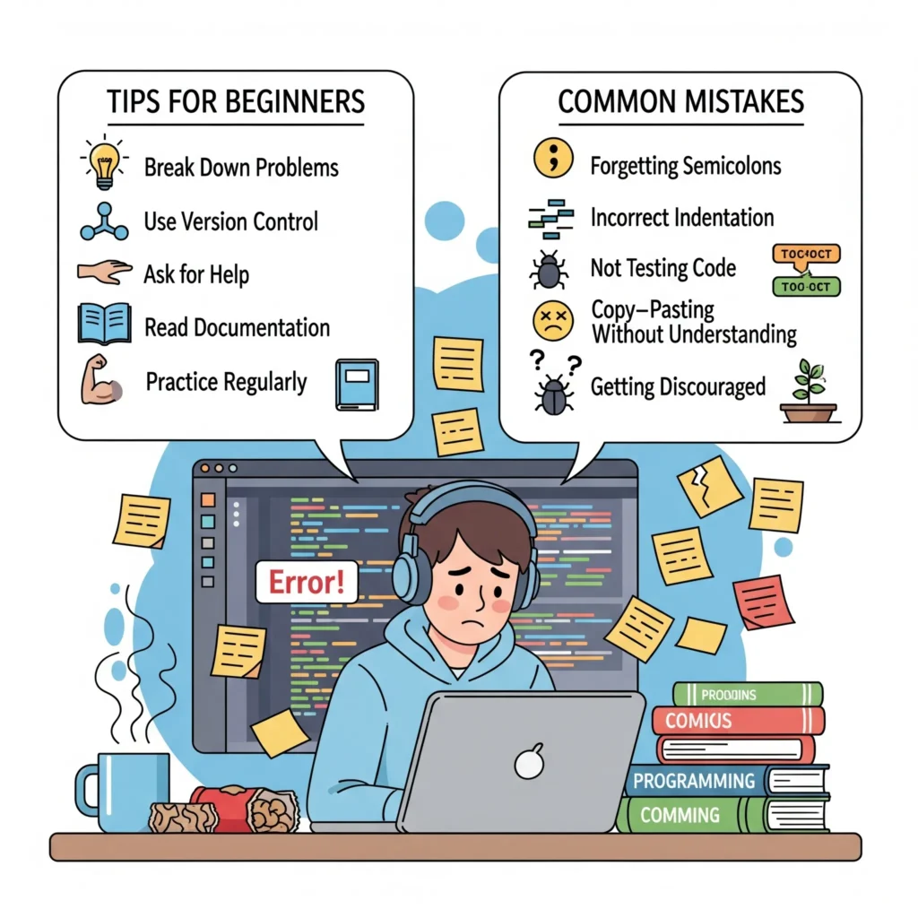 نکات و اشتباهات رایج مبتدیها در برنامهنویسی