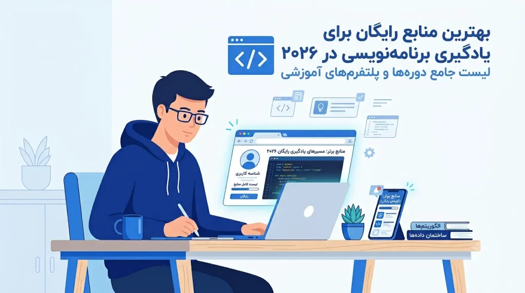 بهترین منابع رایگان برای یادگیری برنامه نویسی در 2026