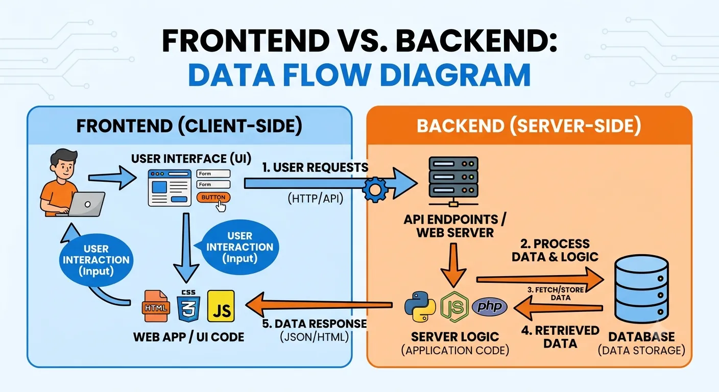 back end vs frond end